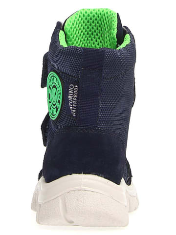 Naturino Leren boots "Geminae 2" donkerblauw/groen