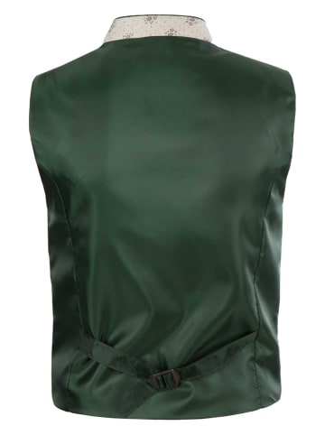 G.O.L.® FINEST COLLECTION Linnen gilet beige/donkergroen