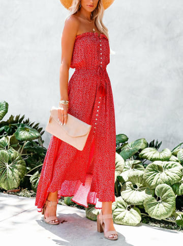 Milan Kiss Kleid in Rot/ Weiß