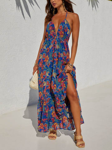 Milan Kiss Kleid in Blau/ Rot