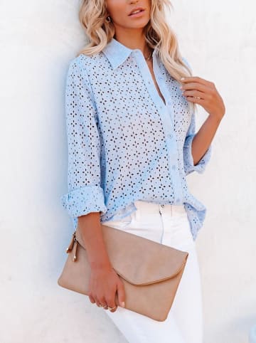 Milan Kiss Bluse in Hellblau