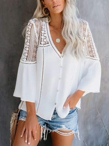 Milan Kiss Bluse in Weiß
