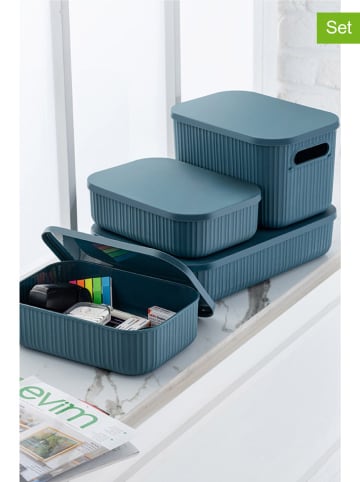 Violeta Home 4er-Set: Make-Up Organizer in Blau