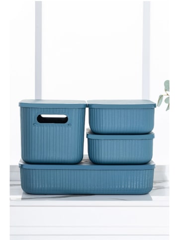 Violeta Home 4-delige set: make-uporganizers blauw