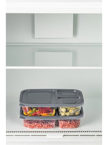 Violeta Home 2-delige set: voorraadcontainers grijs - (B)24 x (H)15 x (D)5 cm