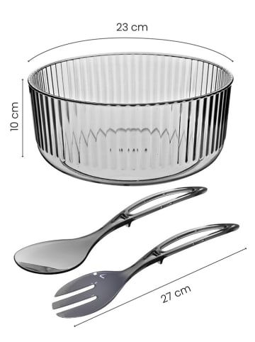 Violeta Home 3-delige set: saladekommen grijs