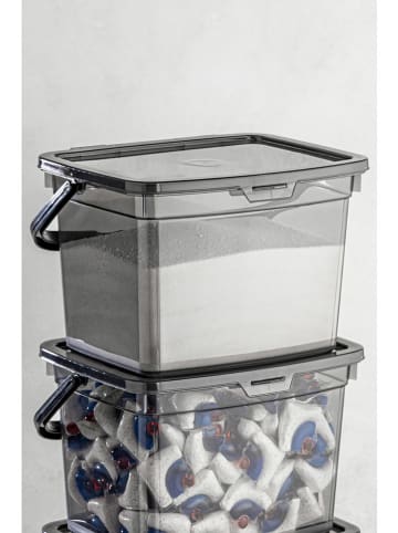 Violeta Home 2-delige set: opbergdozen antraciet - 4 l
