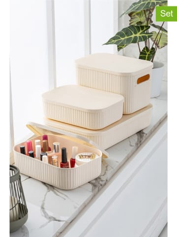 Violeta Home 4er-Set: Make-Up-Organizer in Creme