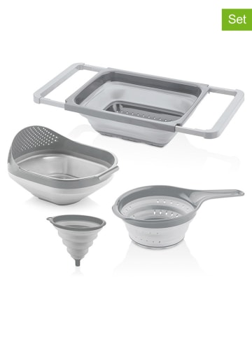 Violeta Home 5er-Set Küchensiebe in Grau
