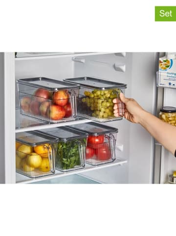 Violeta Home 6er-Set: Kühlschrank-Organizer in Transparent - (B)28 x (H)13 x (T)13 cm