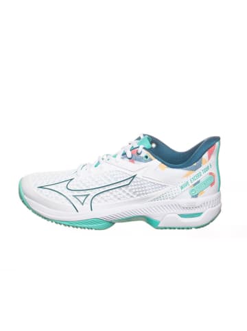 Mizuno Padelschuhe "Wave Exceed" in Weiß/ Türkis