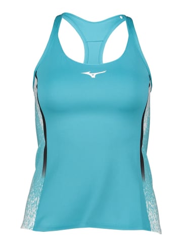 Mizuno Top sportowy "Printed" w kolorze błękitnym