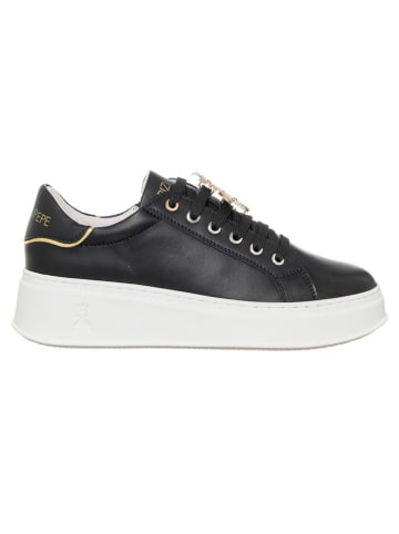 Patrizia Pepe Leder-Sneakers in Schwarz