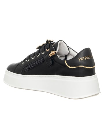 Patrizia Pepe Leder-Sneakers in Schwarz