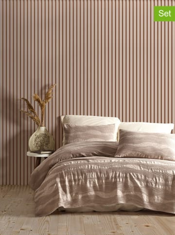 Colourful Cotton 3-delige bedspreiset beige