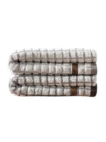 Colourful Cotton 4-delige set: handdoeken lichtbruin/beige