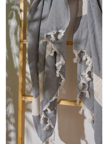 Colourful Cotton Fouta in Grau