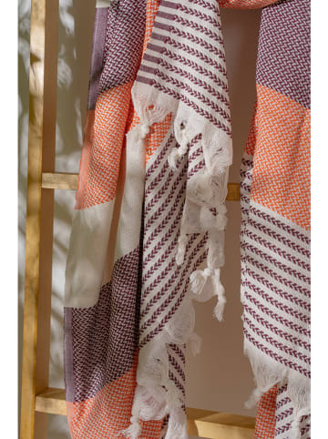 Colourful Cotton Fouta w kolorze pomarańczowo-fioletowym