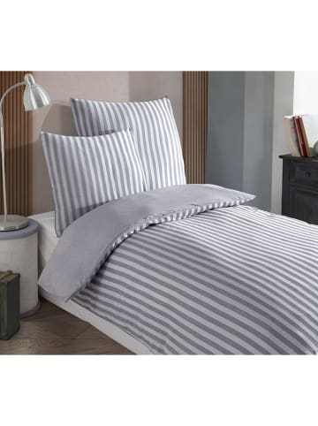 Colourful Cotton Beddengoedset "Road Potlu" lichtgrijs