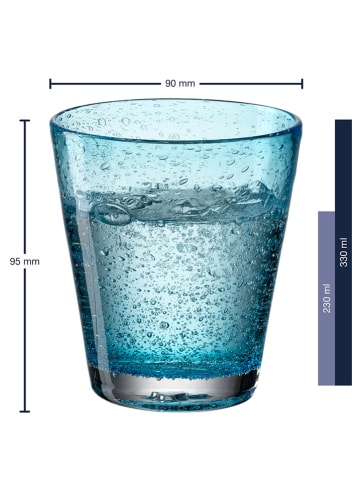 LEONARDO 6er-Set: Gläser "Burano" in Hellblau - 330 ml