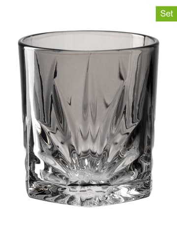 LEONARDO 4er-Set: Whiskeygläser "Capri" in Grau - 330 ml