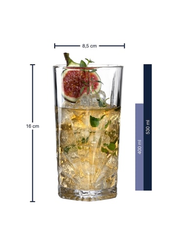 LEONARDO 4er-Set: Longdrinkgläser "Capri" - 530 ml
