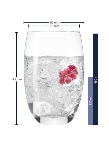 LEONARDO 6-delige set: glazen "Cheers" - 460 ml