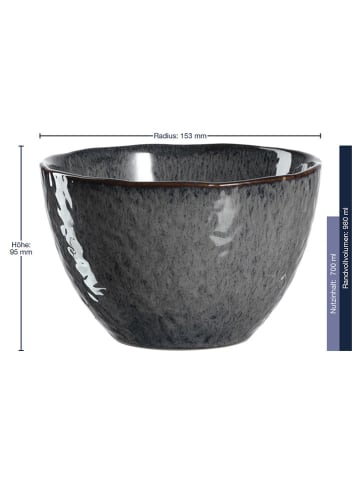 LEONARDO 2er-Set: Schalen "Matera" in Anthrazit - 700 ml