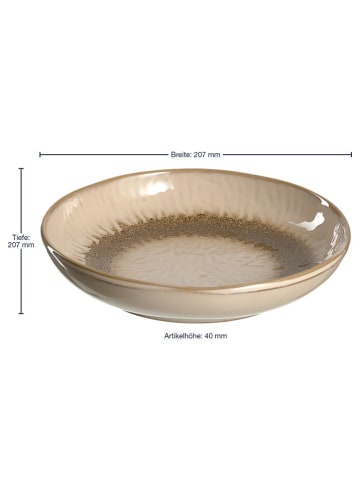 LEONARDO 2er-Set: Suppenteller "Matera" in Beige - Ø 21 cm