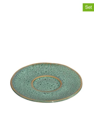 LEONARDO 4er-Set: Untertassen in Grün - Ø 11 cm
