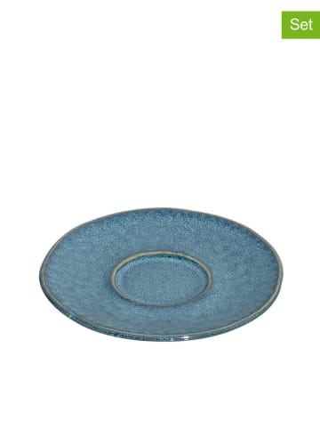 LEONARDO 4er-Set: Untertassen in Blau - Ø 11 cm