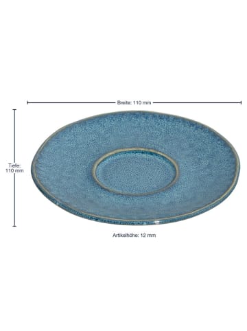LEONARDO 4er-Set: Untertassen in Blau - Ø 11 cm