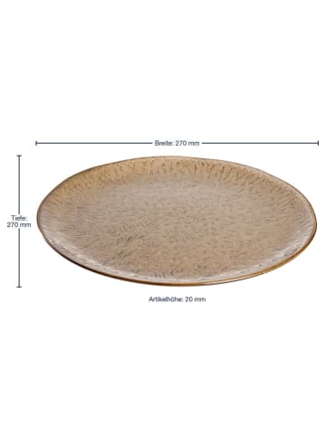 LEONARDO 2-delige set: dinerborden "Matera" beige - Ø 27 cm