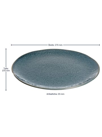 LEONARDO 2-delige set: dinerborden "Matera" blauw - Ø 27 cm