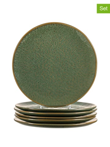 LEONARDO 2-delige set: dinerborden "Matera" groen - Ø 27 cm