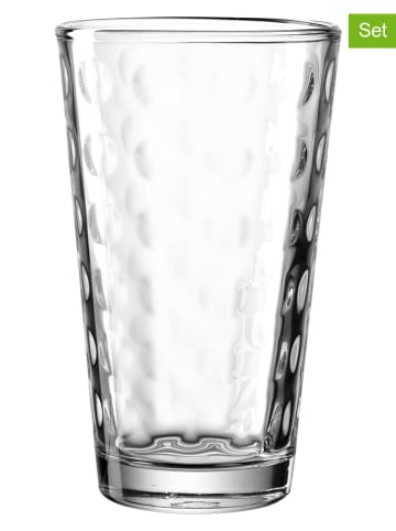 LEONARDO 4-delige set: glazen "Optic" - 540 ml