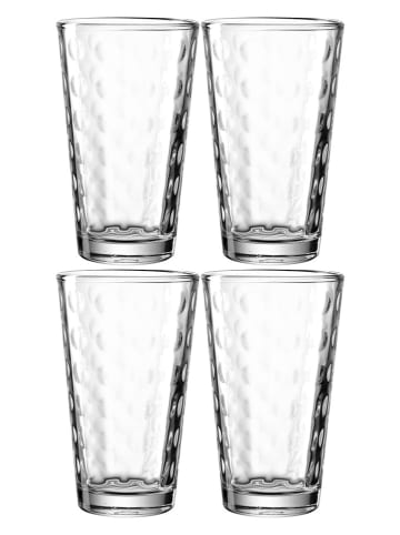 LEONARDO 4-delige set: glazen "Optic" - 540 ml