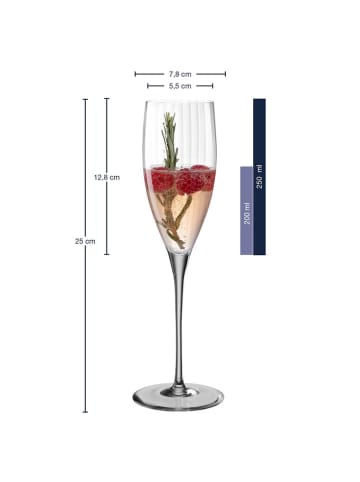LEONARDO 6-delige set: champagneglazen "Poesia" grijs - 250 ml