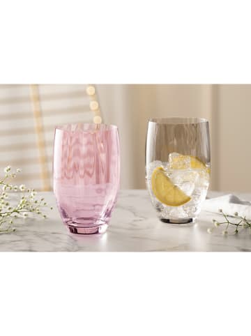 LEONARDO 6-delige set: glazen "Poesia" lichtroze - 460 ml