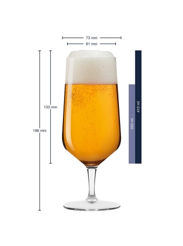 LEONARDO 6er-Set: Biergläser "Puccini" - 410 ml