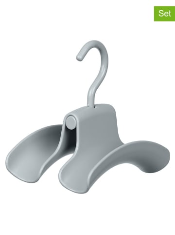 Wenko 3er-Set: Handtaschenhalter in Grau - (B)9 x (H)12,5 x (T)14 cm