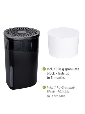 Wenko Osuszacz powietrza "Drop Black" w kolorze czarnym - wys. 23 cm