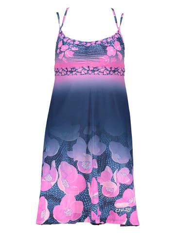 Crazy Jurk donkerblauw/roze
