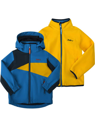 Peek U 3in1-Funktionsjacke "Ridge" in Blau/ Gelb