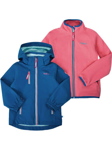 Peek U 3in1-Funktionsjacke "Celeste" in Blau/ Pink