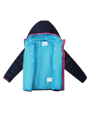 Peek U Ganzjahres-Steppjacke "Prim" in Dunkelblau/ Türkis/ Pink
