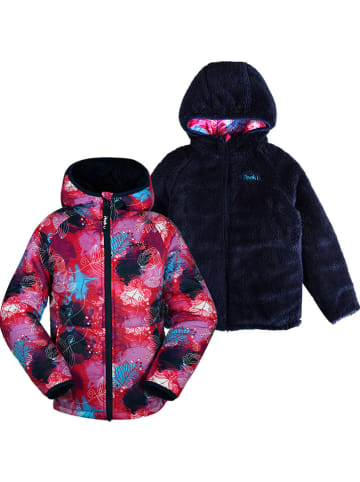 Peek U Omkeerbare doorgestikte jas "Meadow" roze/donkerblauw
