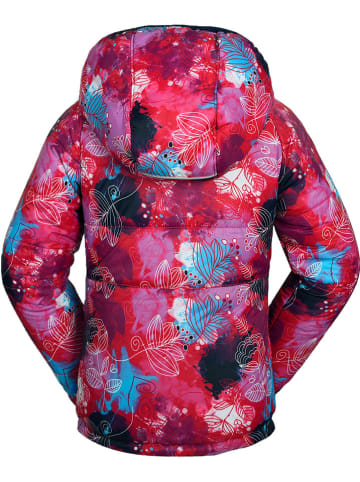 Peek U Omkeerbare doorgestikte jas "Meadow" roze/donkerblauw