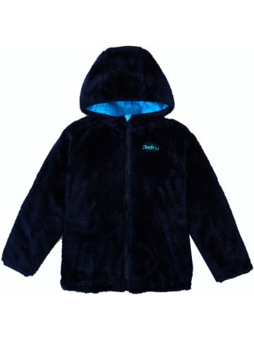 Peek U Omkeerbare doorgestikte jas "Clover" turquoise/donkerblauw