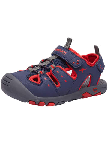 Kangaroos Halbsandalen "K-Trek" in Dunkelblau/ Rot